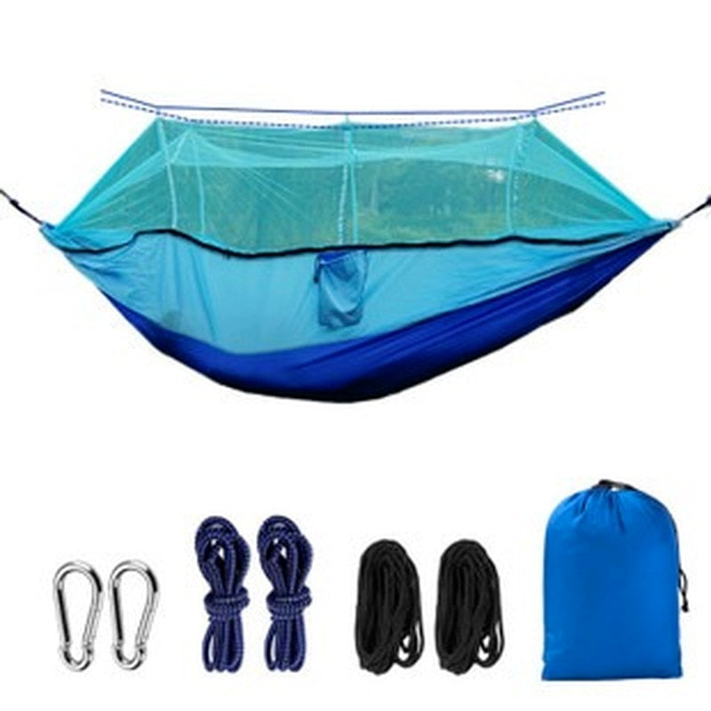 210T Nylon Outdoor Anti Mosquito Hammock Camping Bed