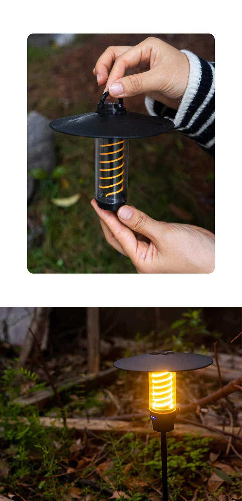 Outdoor Camping Portable Night Light Flashlight Tripod Tent Lamp