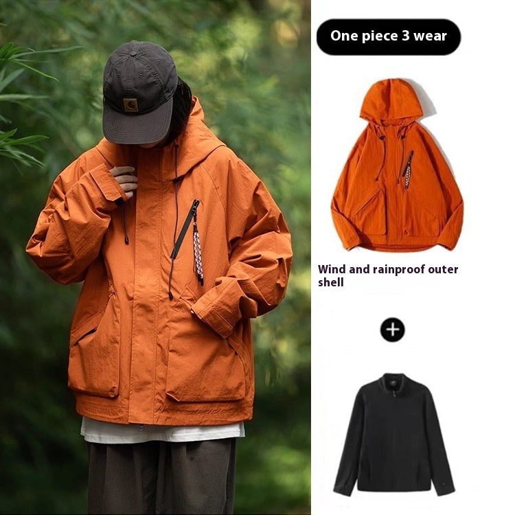 Spring Outdoor Jacket Windproof Waterproof Hooded Coat