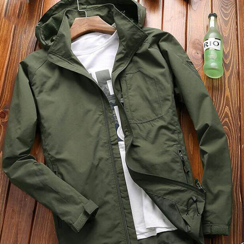 Men Autumn Winter Outdoor Mountaineering Jacket Warm Velvet Coat