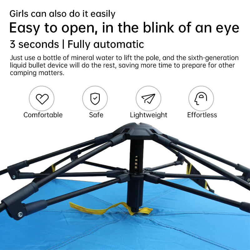 Quick Deploy Outdoor Tent Green White 3 4 Person Camping