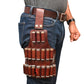 Cowhide Leather Cartridge Holder Leg Belt for 12, 16 & 12 Gauge Shells, Hunting