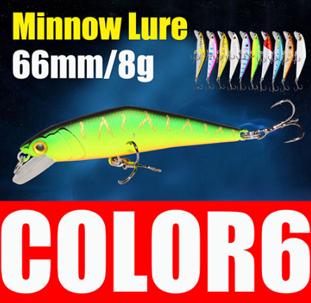 Bass Trout Wobbler Fishing Lure 66mm 8g Minnow Hard Bait