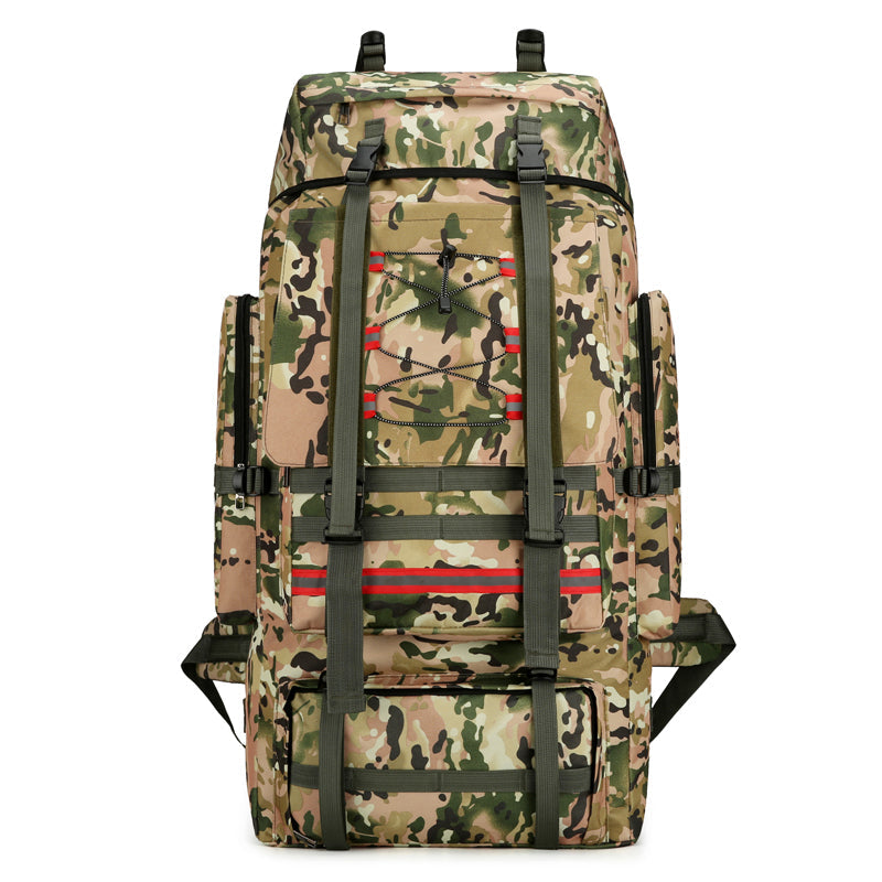 130L Camouflage Outdoor Backpack Large Capacity Hiking Camping Travel Bag