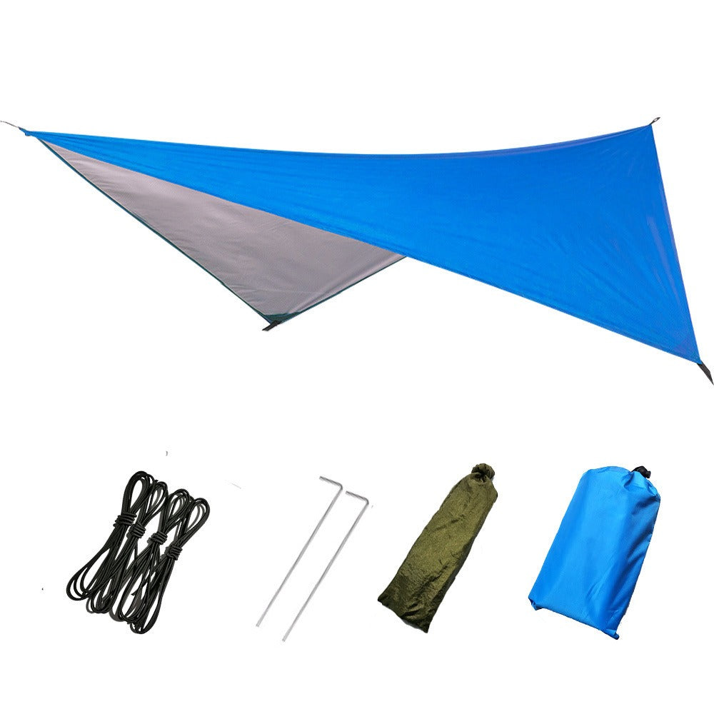 Outdoor Multifunctional Triangular Canopy Waterproof Sunshade Camping Tent