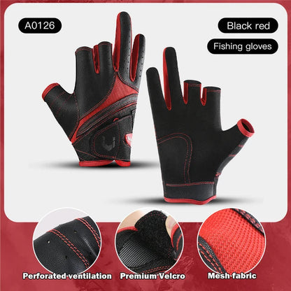 Outdoor Fishing Gloves Three Finger Anti Slip Cut Resistant
