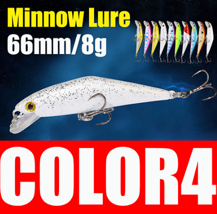Bass Trout Wobbler Fishing Lure 66mm 8g Minnow Hard Bait