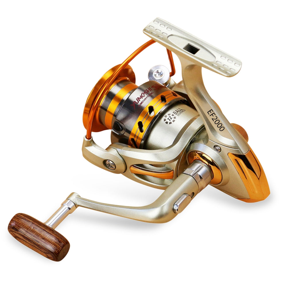 Metal Spool Spinning Fishing Reel 12 Ball Bearing Wheel