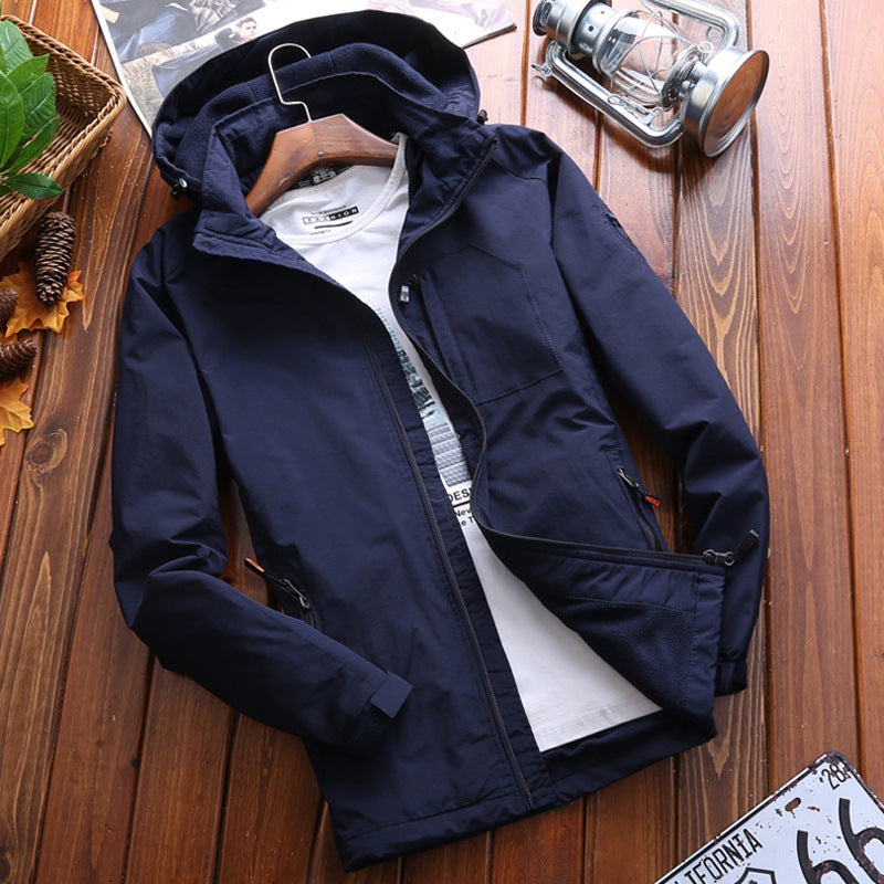 Men Autumn Winter Outdoor Mountaineering Jacket Warm Velvet Coat