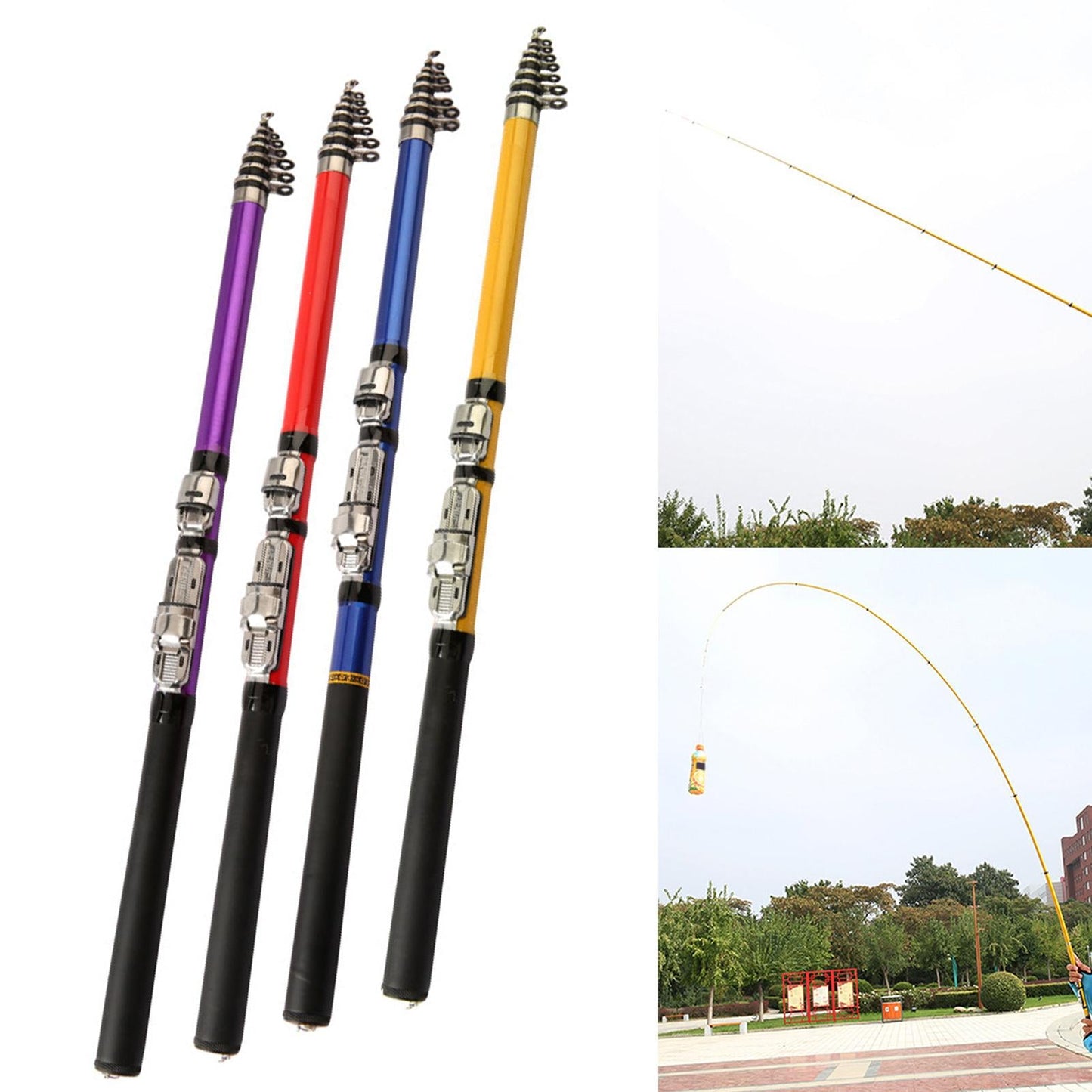 Telescopic Carp Fishing Rod Fiber Reinforced Plastics Feeder Pole