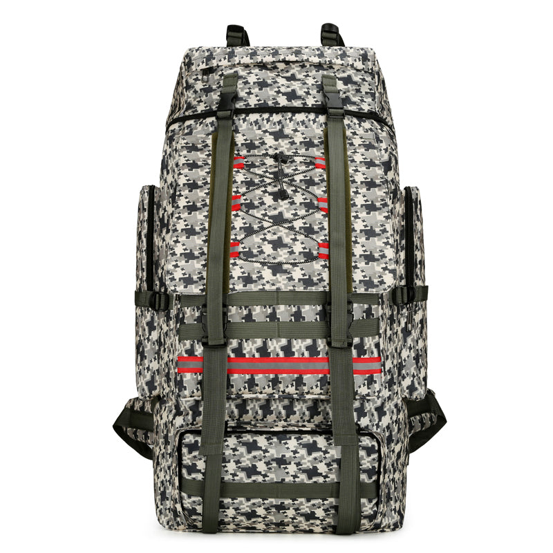 130L Camouflage Outdoor Backpack Large Capacity Hiking Camping Travel Bag