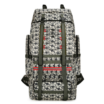 130L Camouflage Outdoor Backpack Large Capacity Hiking Camping Travel Bag