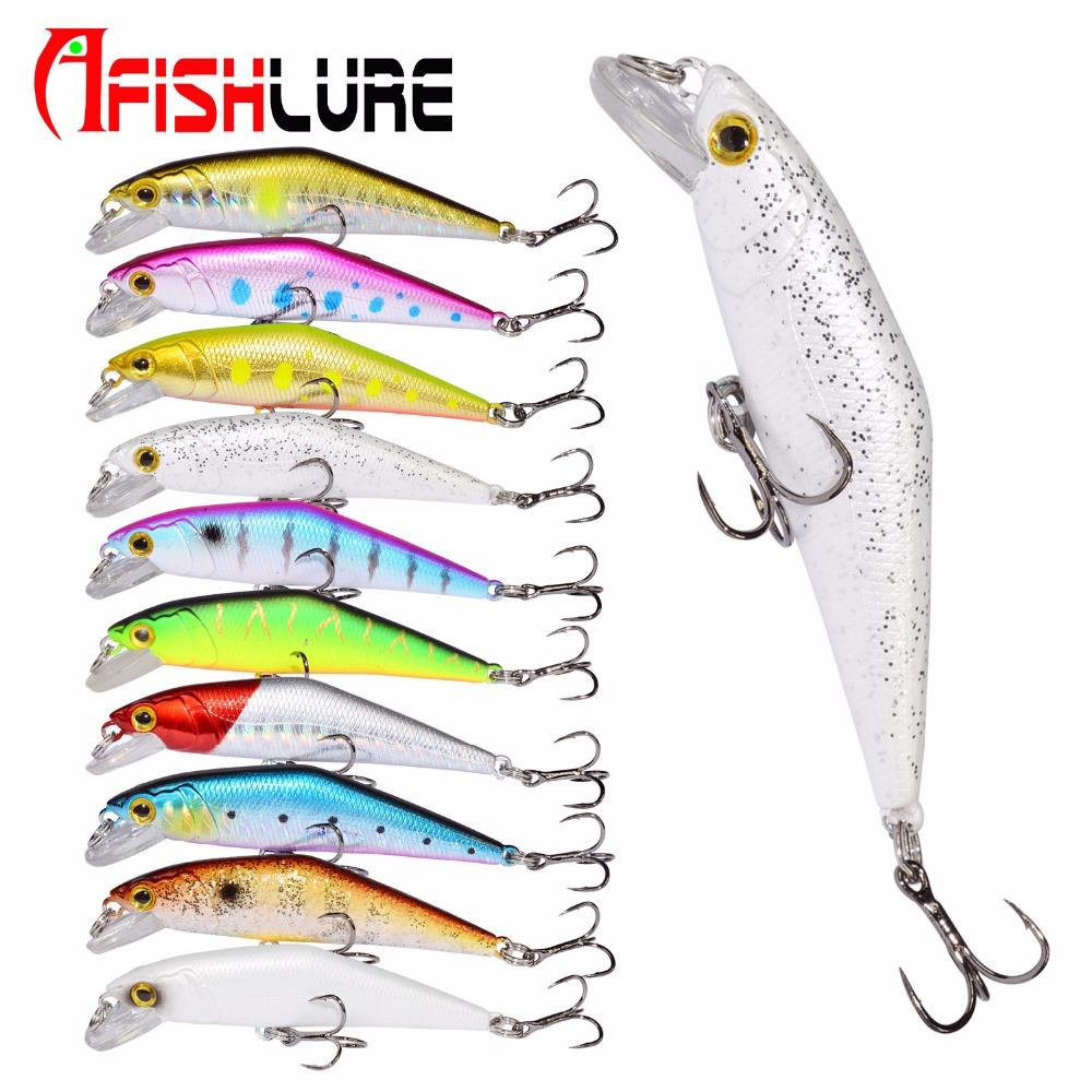Bass Trout Wobbler Fishing Lure 66mm 8g Minnow Hard Bait
