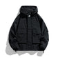 Outdoor Hooded Jacket Windproof Waterproof Loose Workwear Style Coat