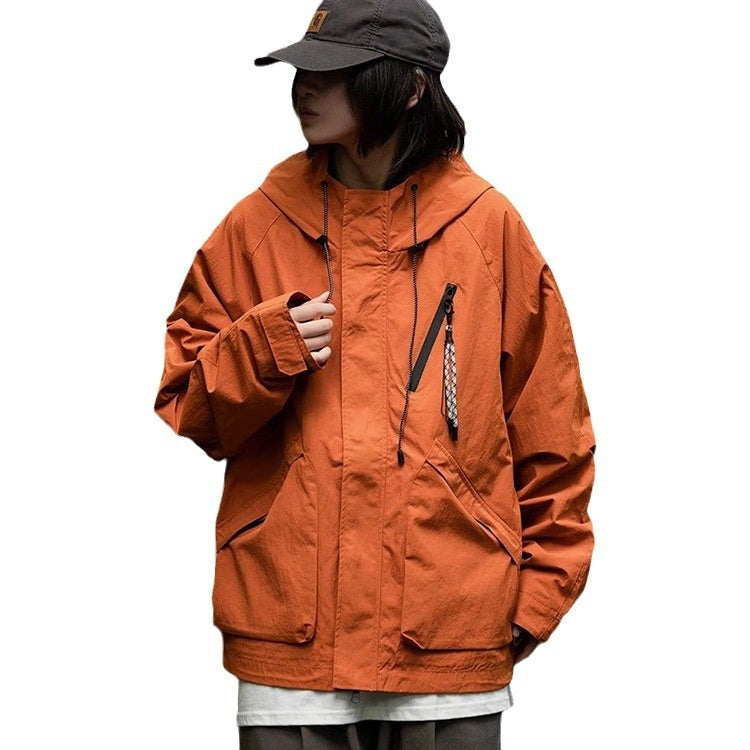 Spring Outdoor Jacket Windproof Waterproof Hooded Coat