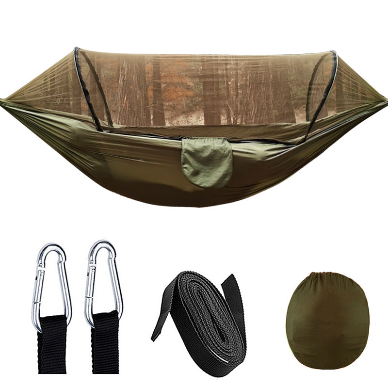 Automatic Quick Opening Mosquito Net Hammock Outdoor Camping Nylon