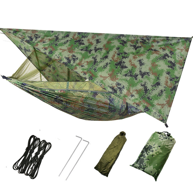 Outdoor Double Camping Hammock Mosquito Net Rain Fly Lightweight