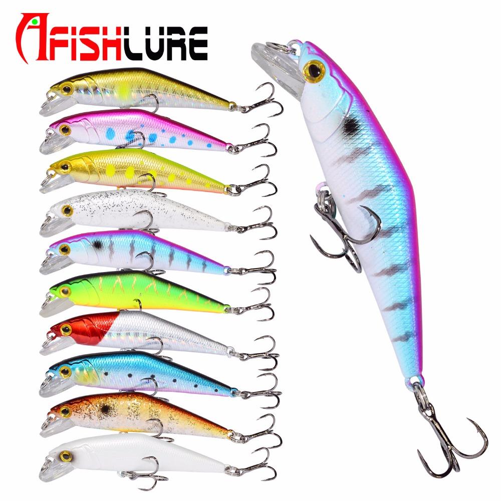 Bass Trout Wobbler Fishing Lure 66mm 8g Minnow Hard Bait