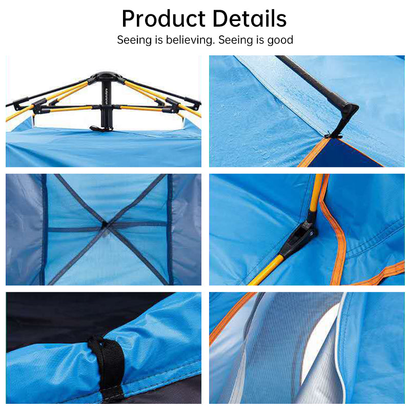 Quick Deploy Outdoor Tent Green White 3 4 Person Camping