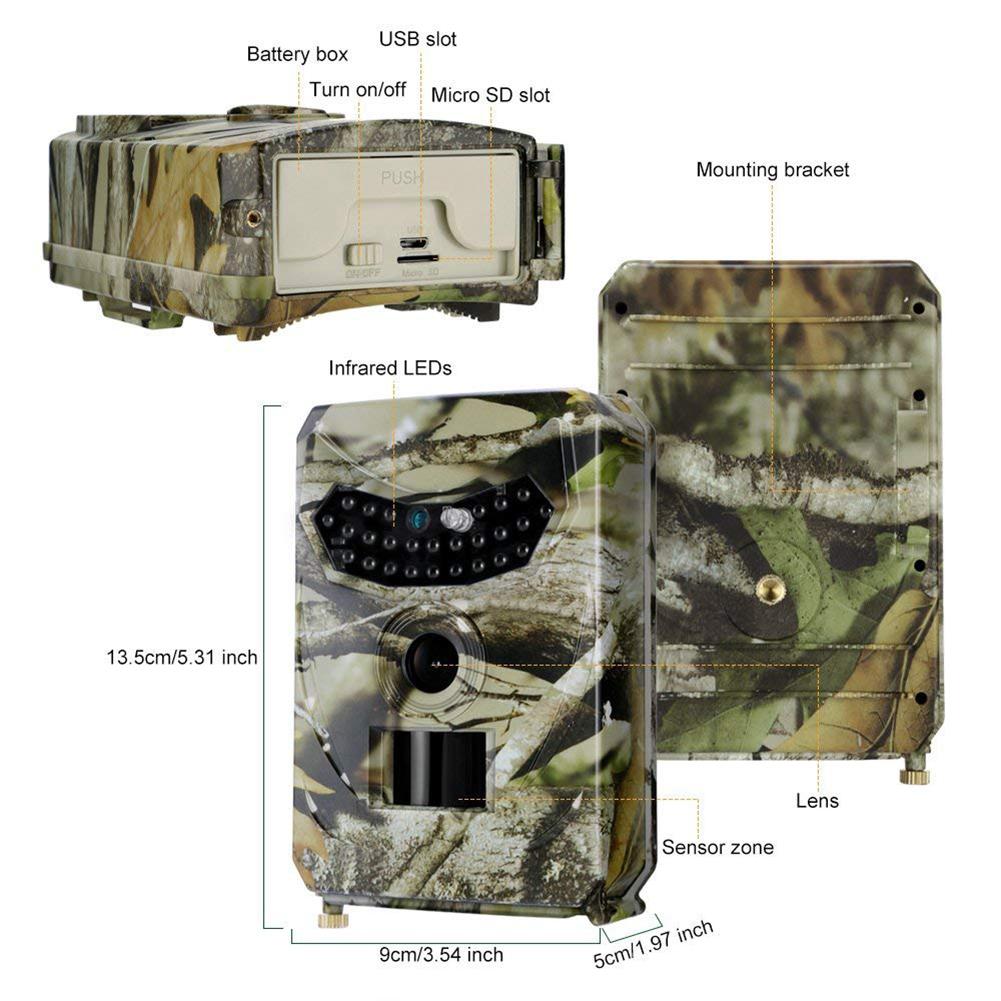 PR100 Hunting Camera 12MP Night Vision Wildlife Trail Camera