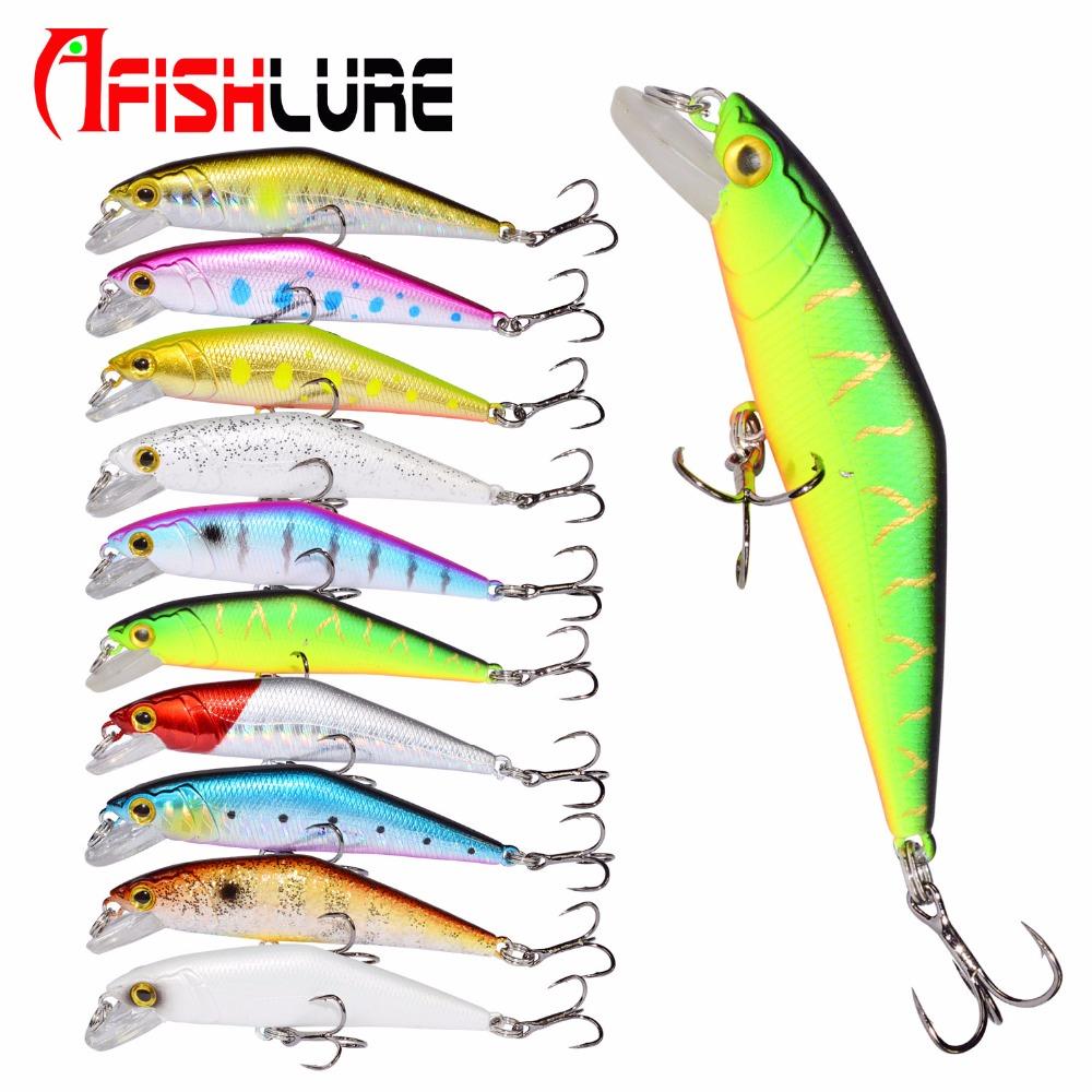 Bass Trout Wobbler Fishing Lure 66mm 8g Minnow Hard Bait