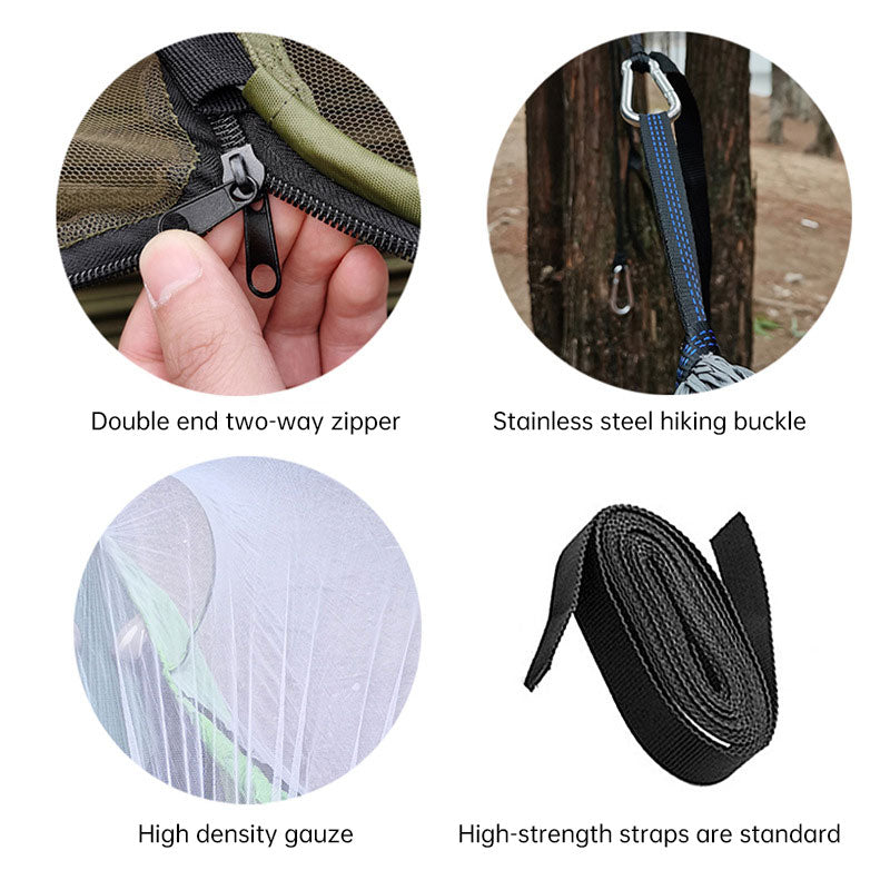 Automatic Quick Opening Mosquito Net Hammock Outdoor Camping Nylon
