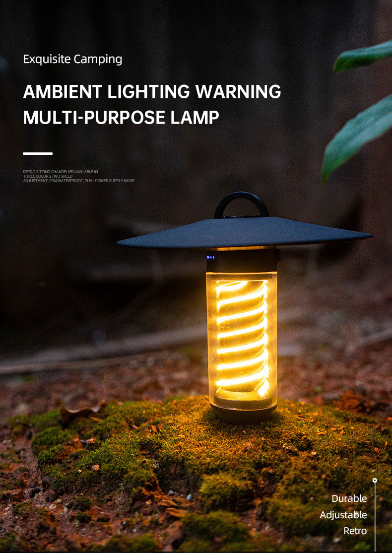 Outdoor Camping Portable Night Light Flashlight Tripod Tent Lamp