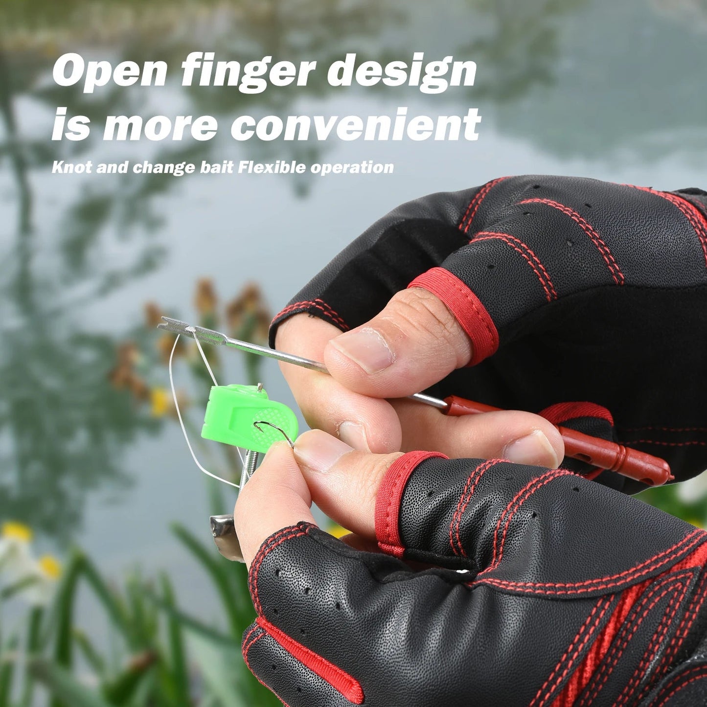 Outdoor Fishing Gloves Three Finger Anti Slip Cut Resistant