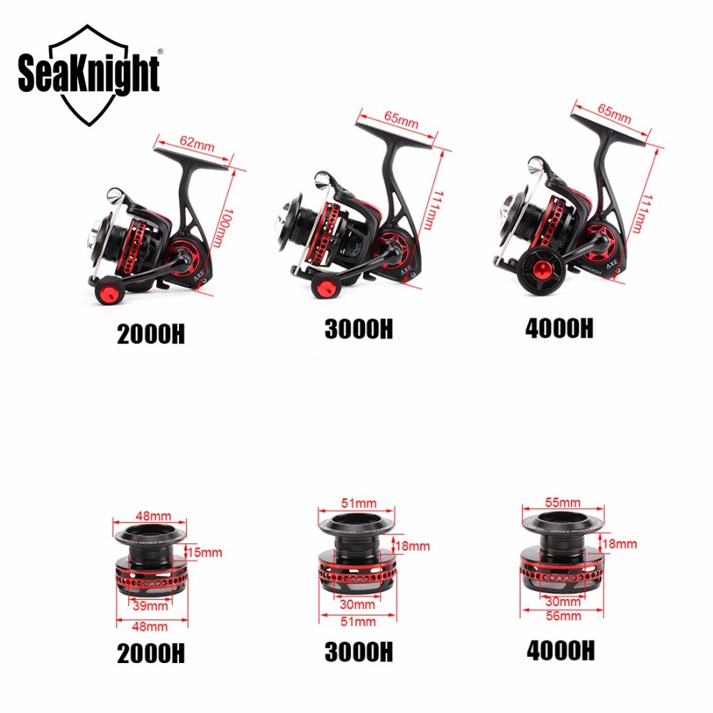 SeaKnight AXE Saltwater Spinning Fishing Reel 6.2:1 Metal Body