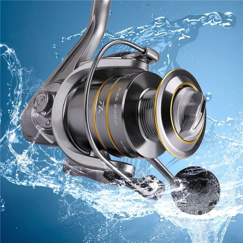 14 Plus 1BB Double Spool High Speed Spinning Fishing Reel