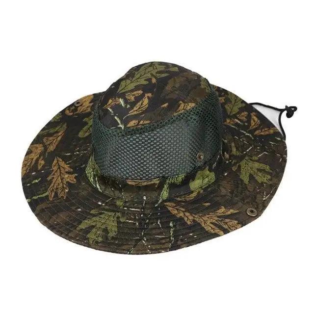Men Camouflage Tactical Sun Hat Adjustable Outdoor Fishing Hunting Cap