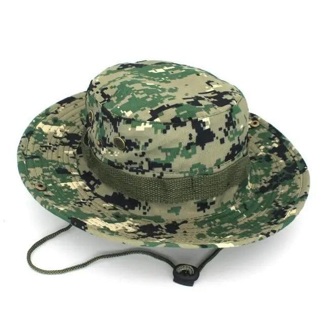 Men Camouflage Tactical Sun Hat Adjustable Outdoor Fishing Hunting Cap