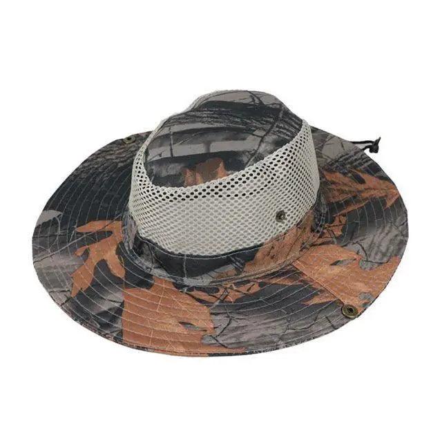 Men Camouflage Tactical Sun Hat Adjustable Outdoor Fishing Hunting Cap