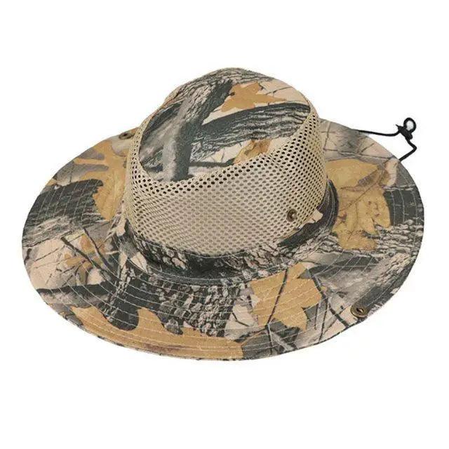 Men Camouflage Tactical Sun Hat Adjustable Outdoor Fishing Hunting Cap