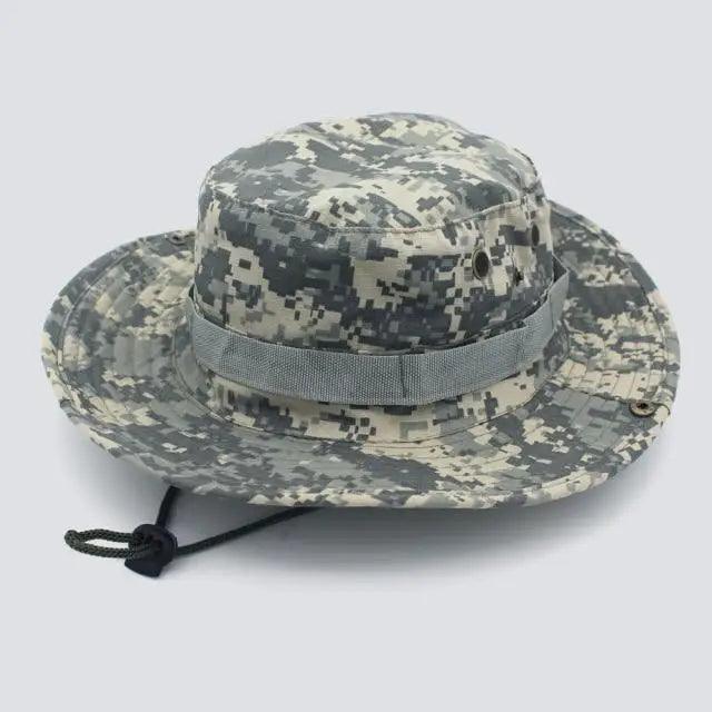 Men Camouflage Tactical Sun Hat Adjustable Outdoor Fishing Hunting Cap