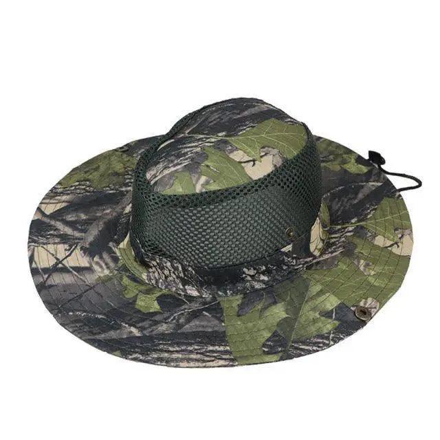 Men Camouflage Tactical Sun Hat Adjustable Outdoor Fishing Hunting Cap