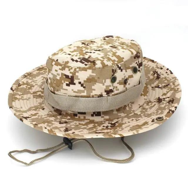 Men Camouflage Tactical Sun Hat Adjustable Outdoor Fishing Hunting Cap
