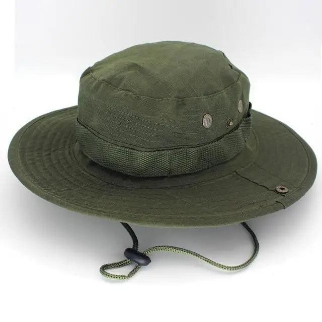 Men Camouflage Tactical Sun Hat Adjustable Outdoor Fishing Hunting Cap